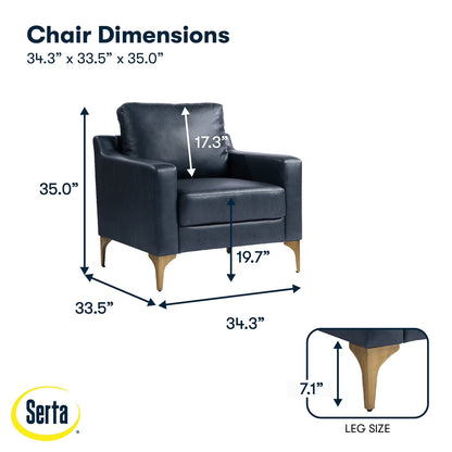 Serta Faux Leather Fleming Chair