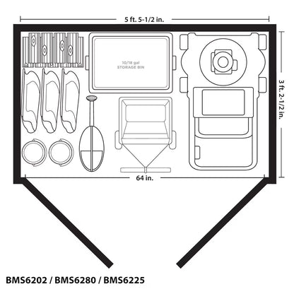 6' x 4' Extra Large Vertical Outdoor Shed