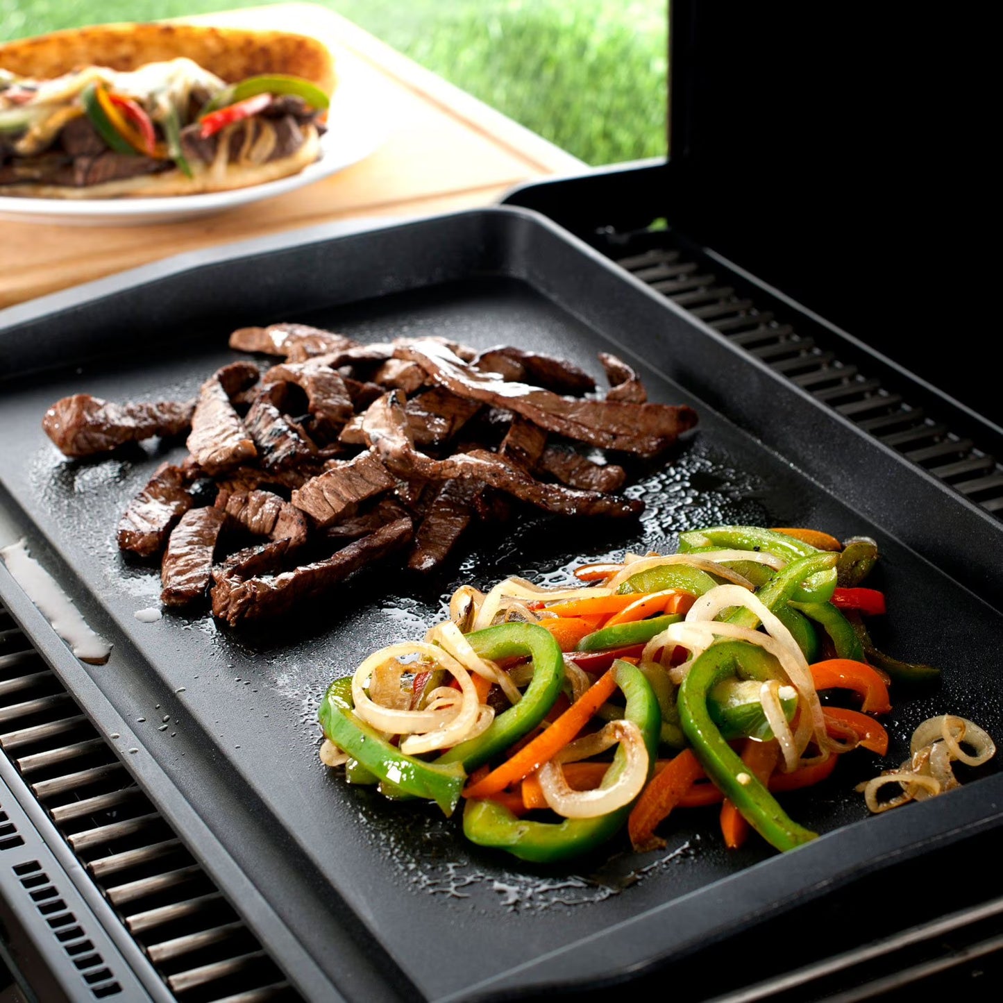 Ceramic Nonstick Double Backsplash Griddle