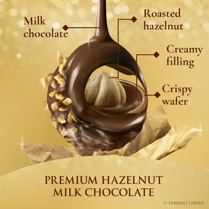Ferrero Rocher Premium Milk Chocolate Hazelnut, 48 ct.