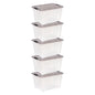 Stack & Pull 53 Quart Clear Plastic Storage Boxes with Buckles