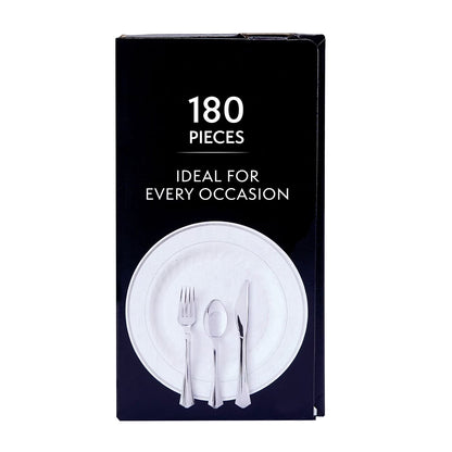 Premium Silver-Look Cutlery Combo 180 ct.