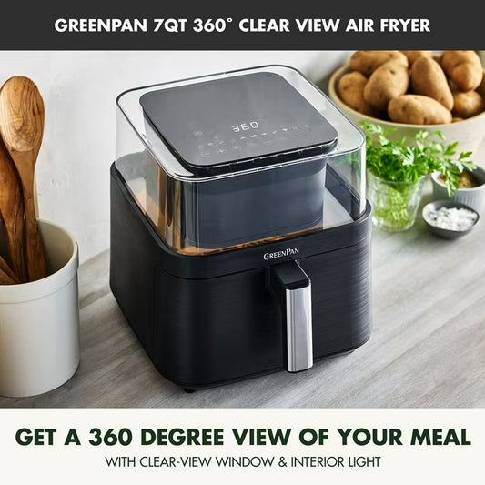 Clearview 7-Quart Air Fryer with 360° Clear-View Window
