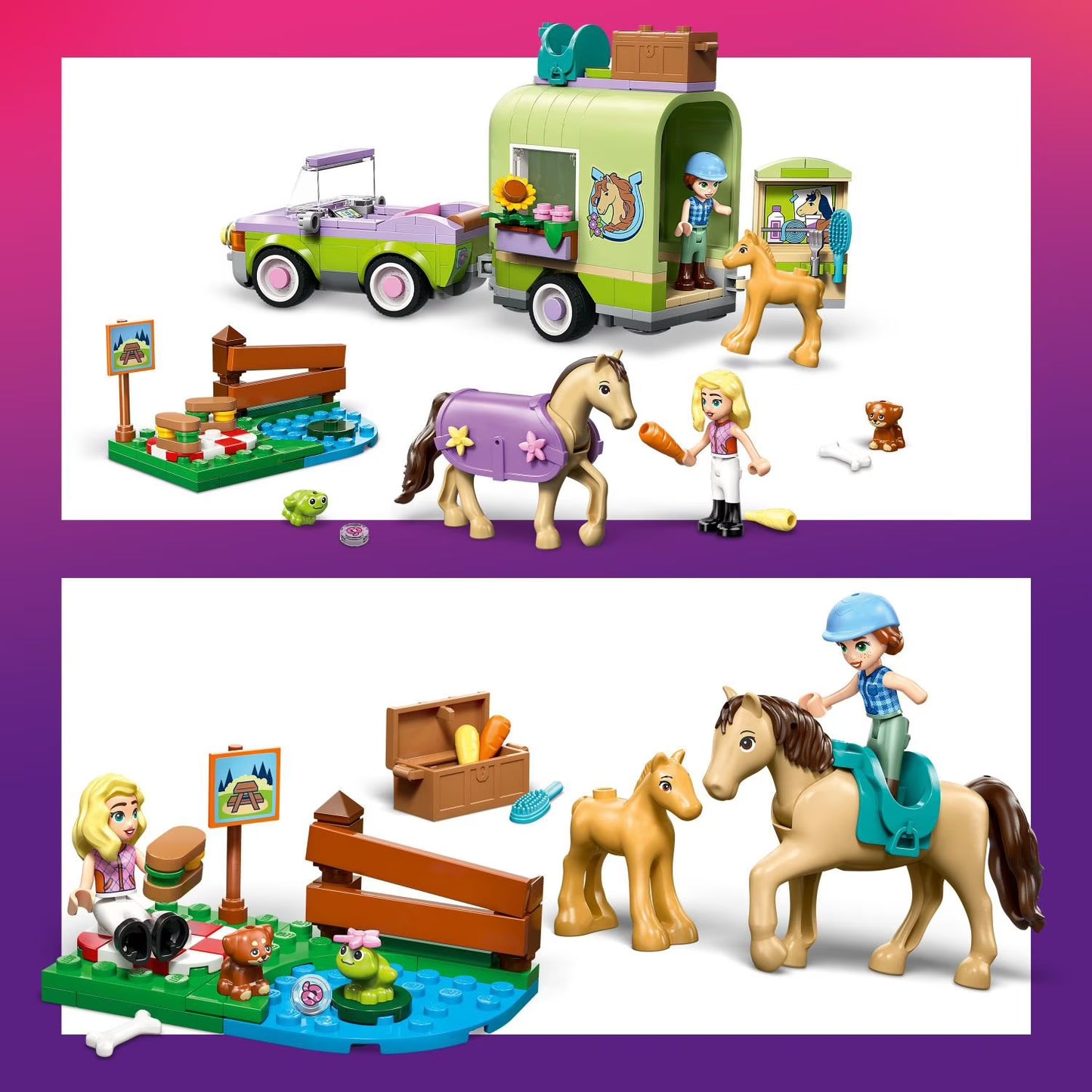 LEGO Friends Horse & Baby Foal Trailer Building Set, 279 pc.