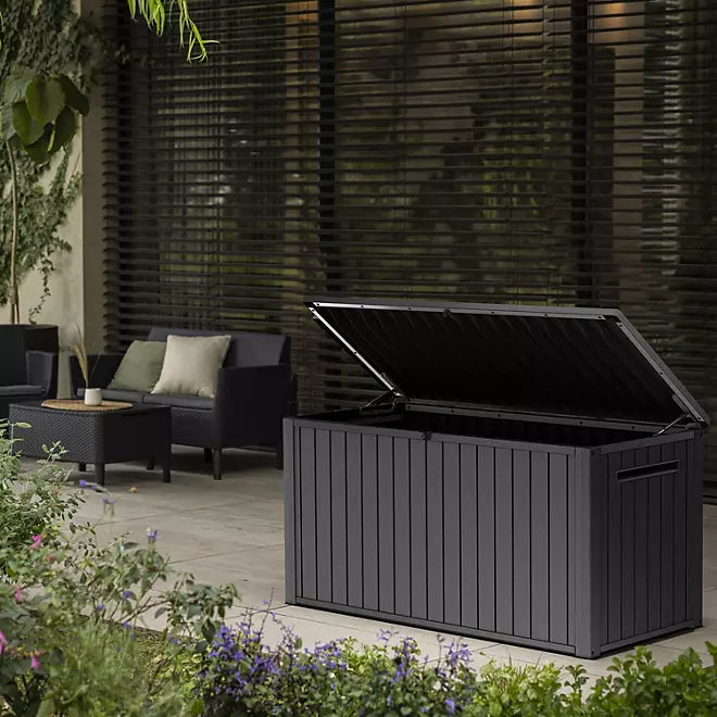Keter 170 Gal. Resin Deck Box Large Indoor/Outdoor Storage
