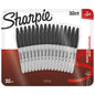 Sharpie Fine Point Permanent Markers, Black Ink, Pack of 32