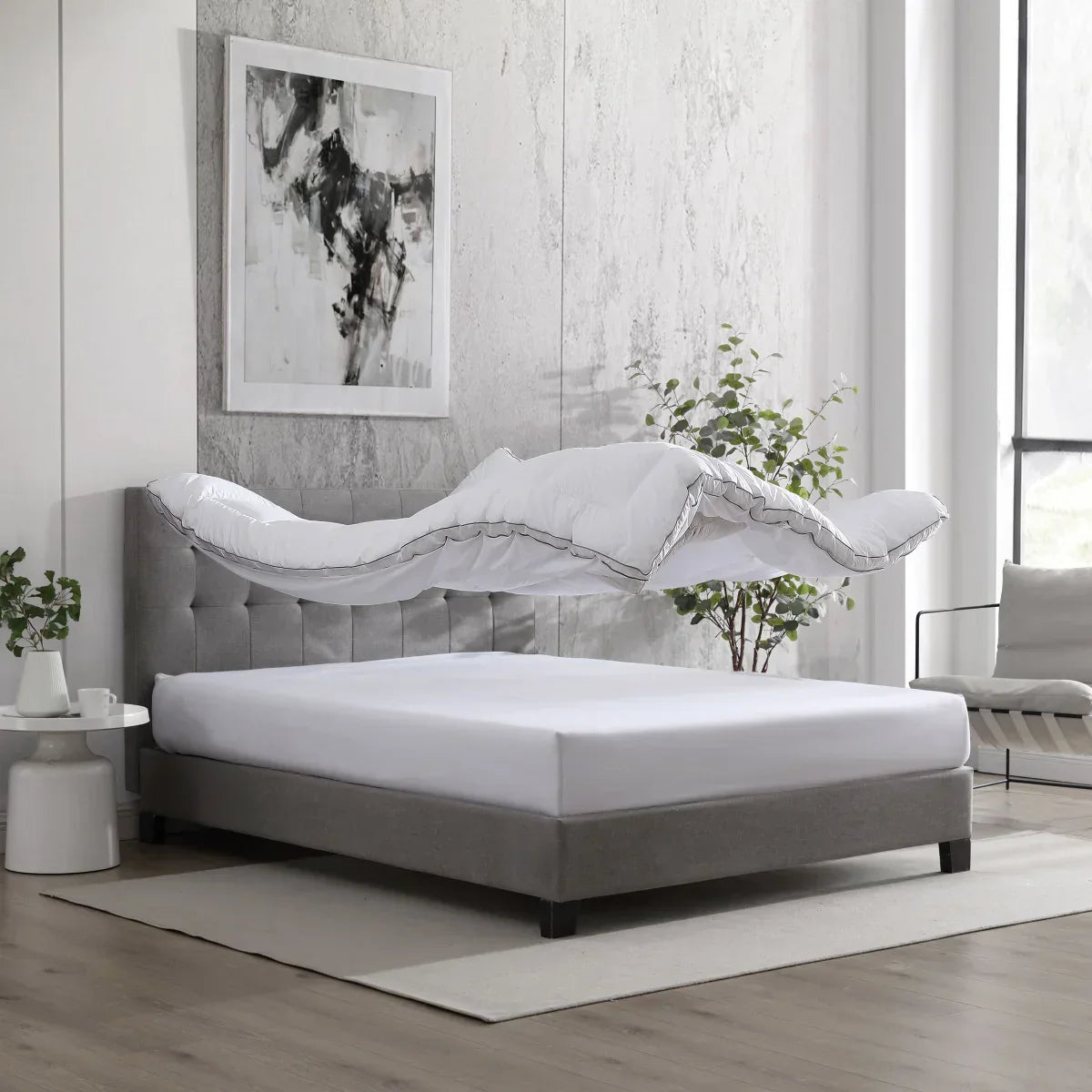 Hotel Grand Polyester Filled Mattress Topper - Thumbnail 3