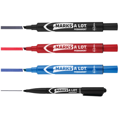 Avery Marks-A-Lot Permanent Marker, Chisel Tip, 27-count Assorted Colors
