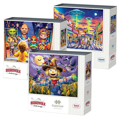 Boardwalk Assorted Jigsaw Puzzles, 3-pack