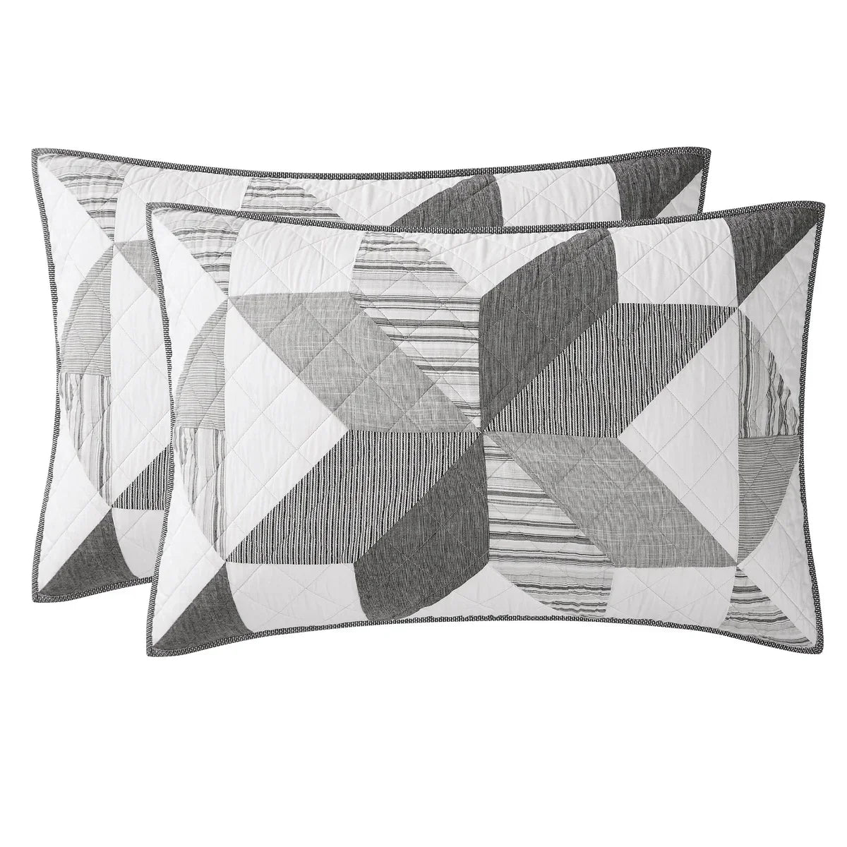 Origami Pieced Modern Patchwork 3-piece Quilt Set - Thumbnail 2