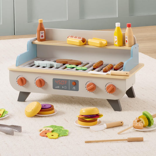 Wooden Tabletop BBQ Playset