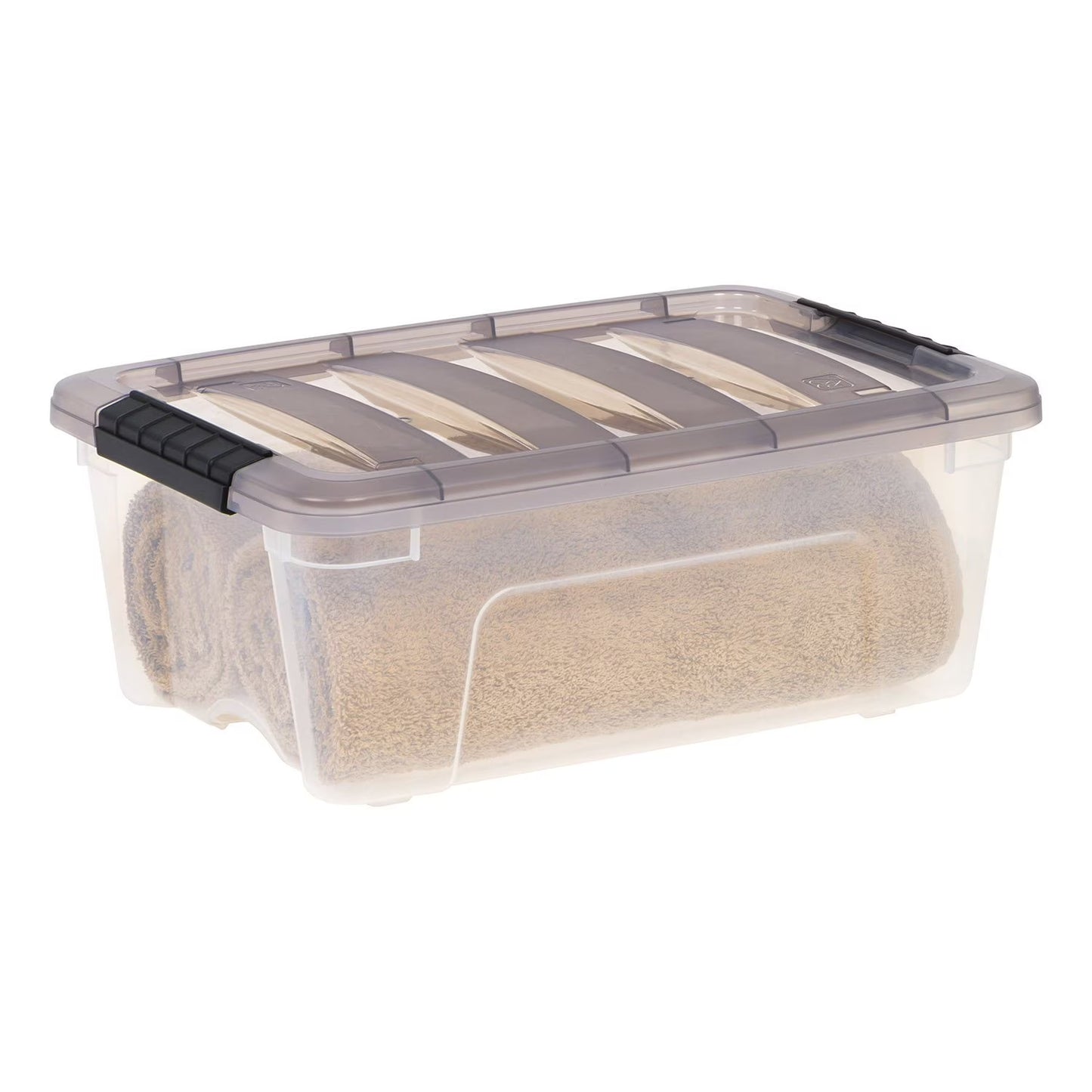 Stack & Pull 13 Quart Clear Plastic Storage Box