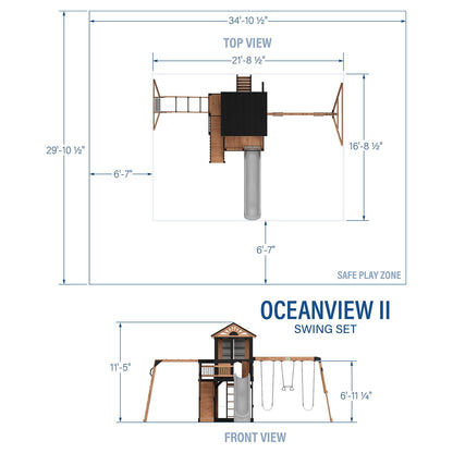 Backyard Discovery Oceanview II Cedar Wood Swing Set