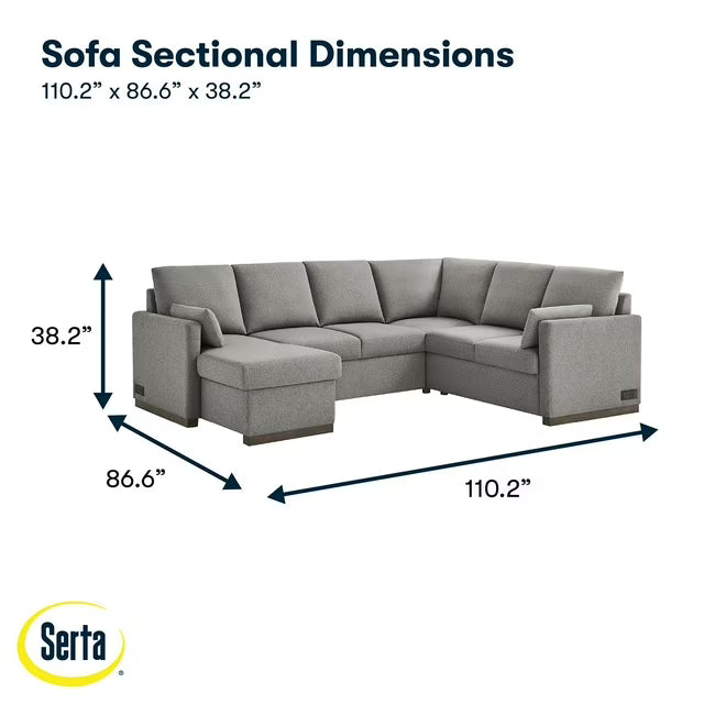 Serta Ellington Sectional Sleeper Sofa