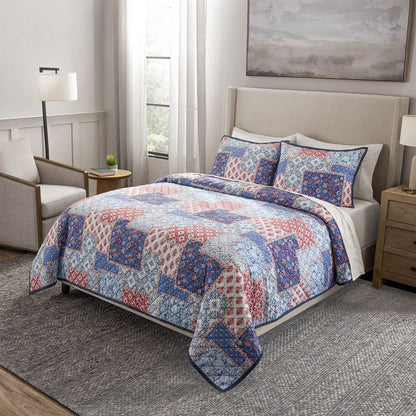 3-Piece Printed Quilt Sets, Assorted Sizes