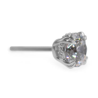 Round Cut White Crystal Stilla Stud Earrings