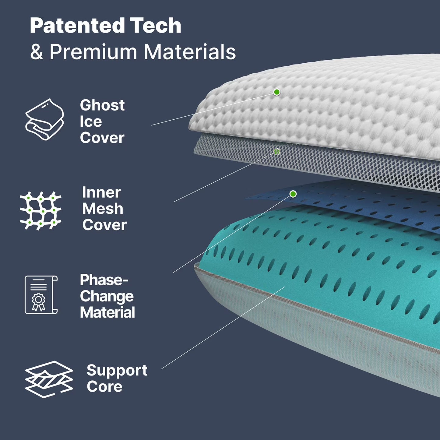 Gel Memory Foam Cooling Bed Pillow, Standard/Queen