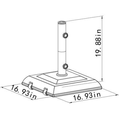 Cement Square Umbrella Base