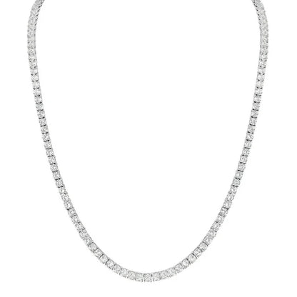 Men's Gemstone Tennis Necklace in Sterling Silver