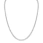 Men's Gemstone Tennis Necklace in Sterling Silver