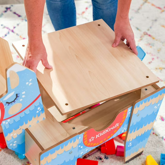 Llama Pinata Building Bricks Table with 50 Blocks