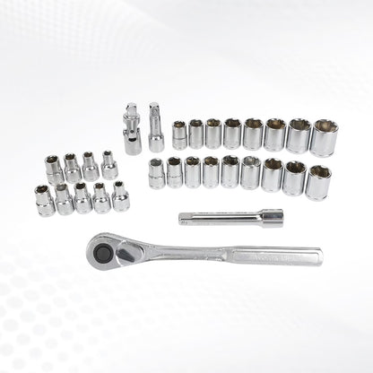 30PC 1/2" DR. 6 POINT SOCKET SET