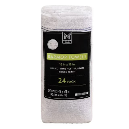 Cotton Bar Mop Towels, 16" x 19", 24 ct.