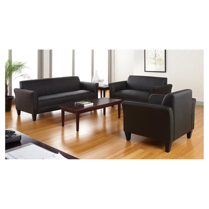 Alera 3-Cushion Reception Lounge Sofa, Black
