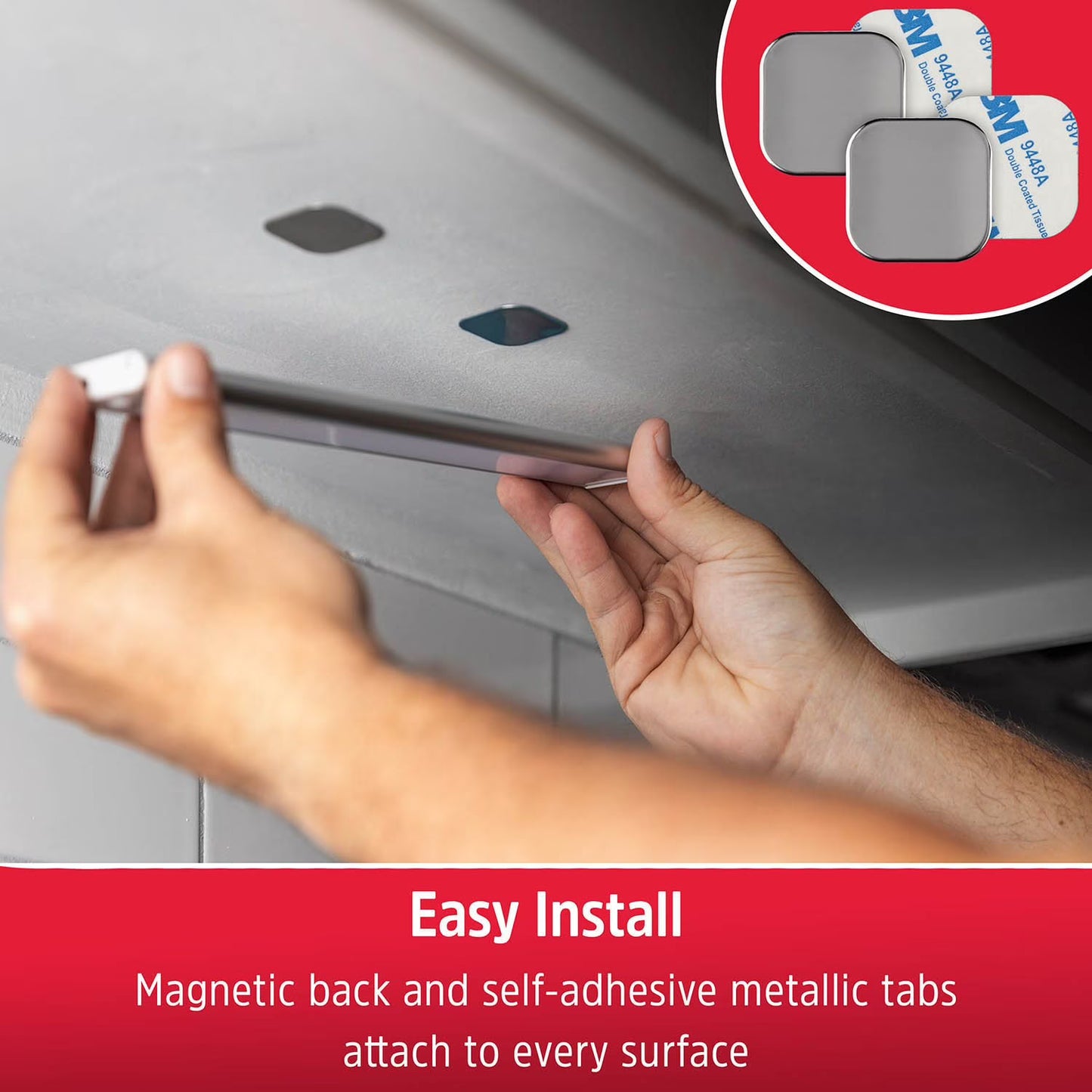 Magnetic LED Rechargeable Light Bar, 2 Pack