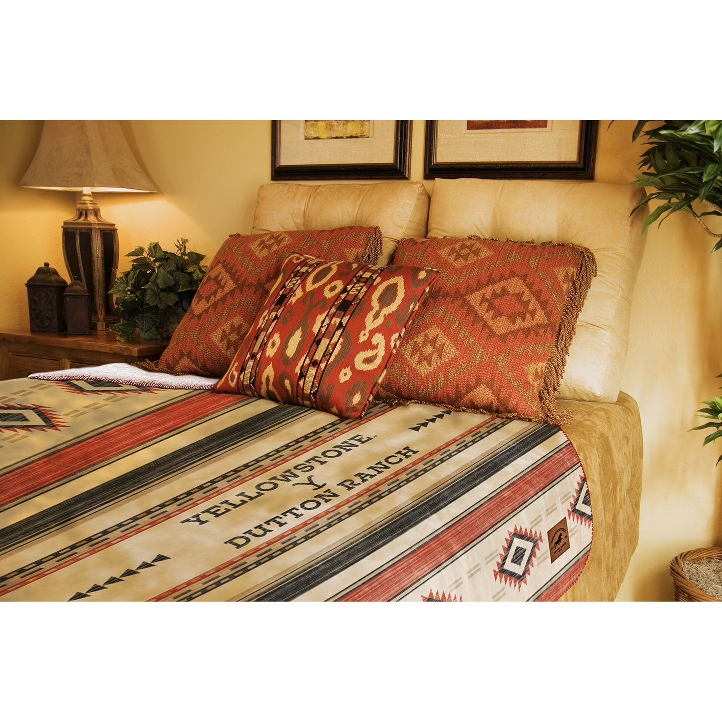 Yellowstone Silk Touch Sherpa Reverse Throw, 60" x 70"
