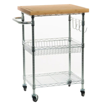 EcoStorage Bamboo Top Kitchen Cart