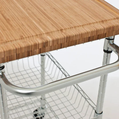 EcoStorage Bamboo Top Kitchen Cart