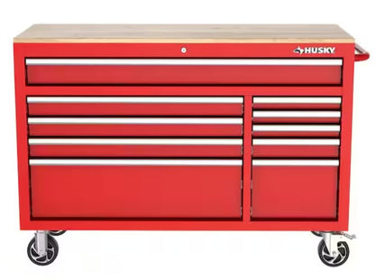 52 in. W x 20 in. D Standard Duty Black Mobile Workbench Cabinet