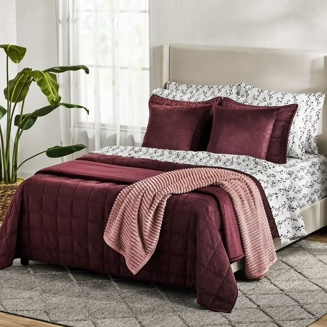 Herringbone Velvet Plush Blanket