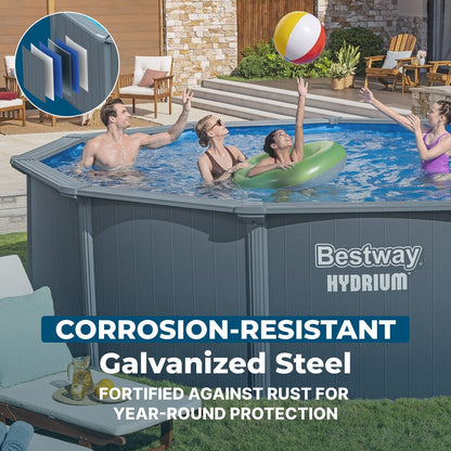 Bestway Hydrium Fastlatch 16' x 52" Round Steel Wall Above Ground Pool
