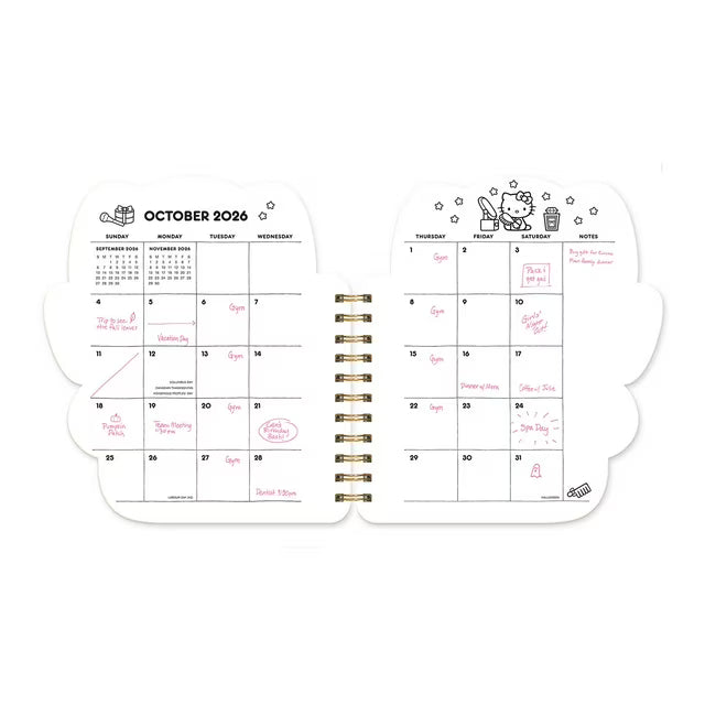 Hello Kitty Playful Pink 2026 Die-Cut 17-Month Weekly Planner