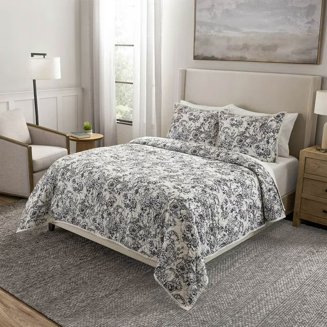 3-Piece Printed Quilt Sets, Assorted Sizes