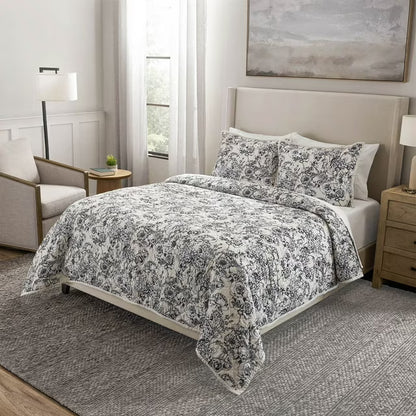 3-Piece Printed Quilt Sets, Assorted Sizes