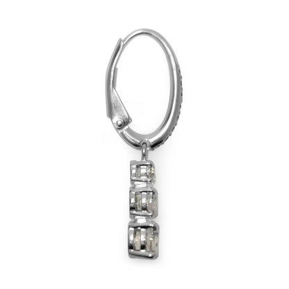 Round Cut White Crystal Stilla Attract Hoop Earrings