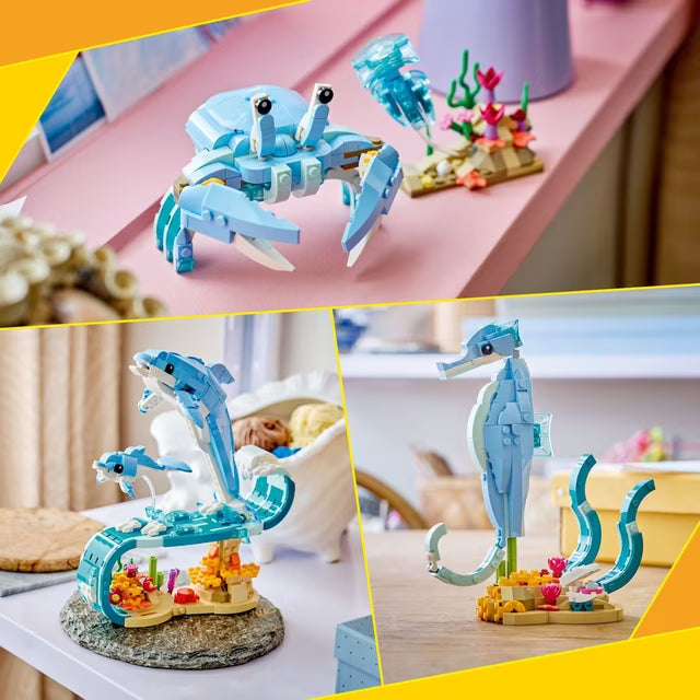 LEGO Creator 3 in 1 Sea Animals: Beautiful Dolphins Building Set, 542 pc.
