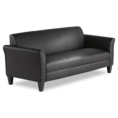 Alera 3-Cushion Reception Lounge Sofa, Black