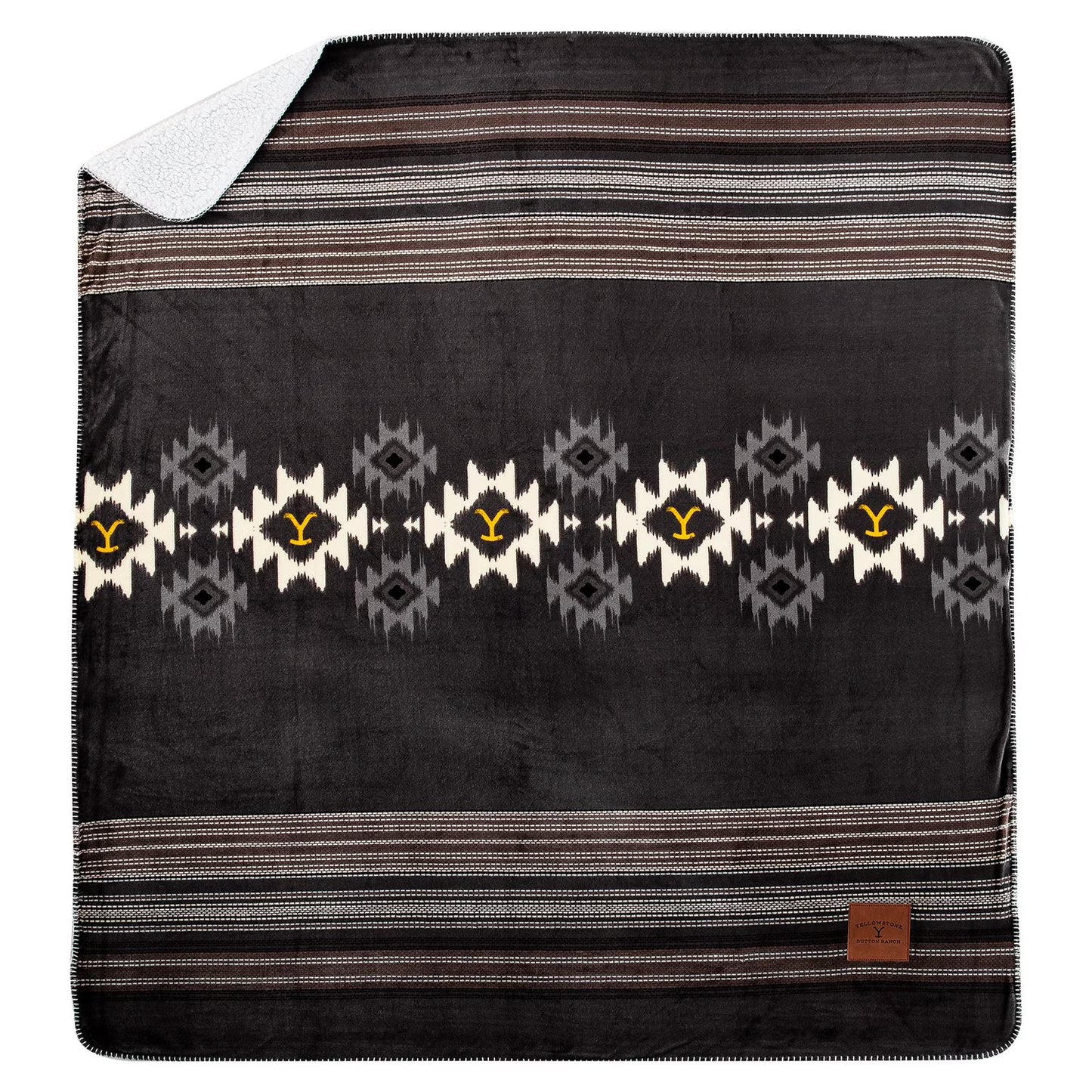 Yellowstone Silk Touch Sherpa Reverse Throw, 60" x 70"