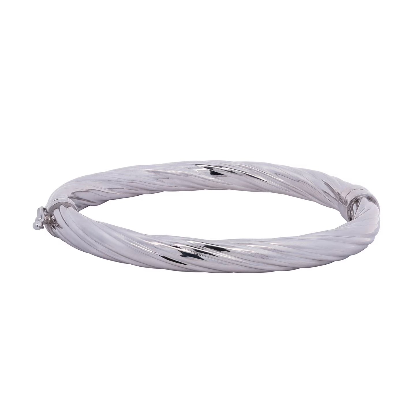 Twisted Bangle Bracelet in Sterling Silver