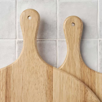 Rubber Wood Charcuterie Boards, Set of 2