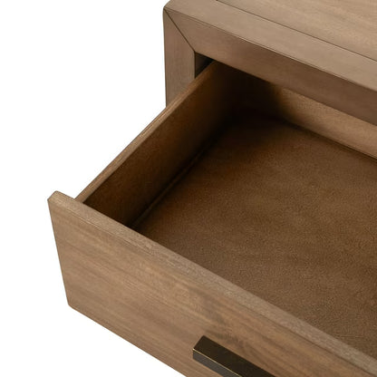 Marlow Solid Wood 1-Drawer End Table, Natural