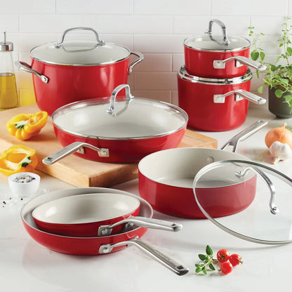 12-piece Hard Anodized Ceramic Non-Stick Cookware Set