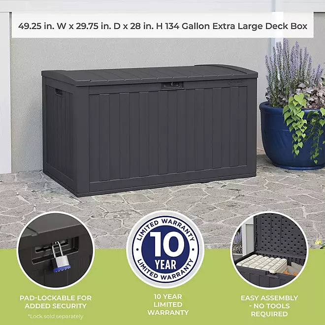 Suncast 134 Gal. XL Deck Box