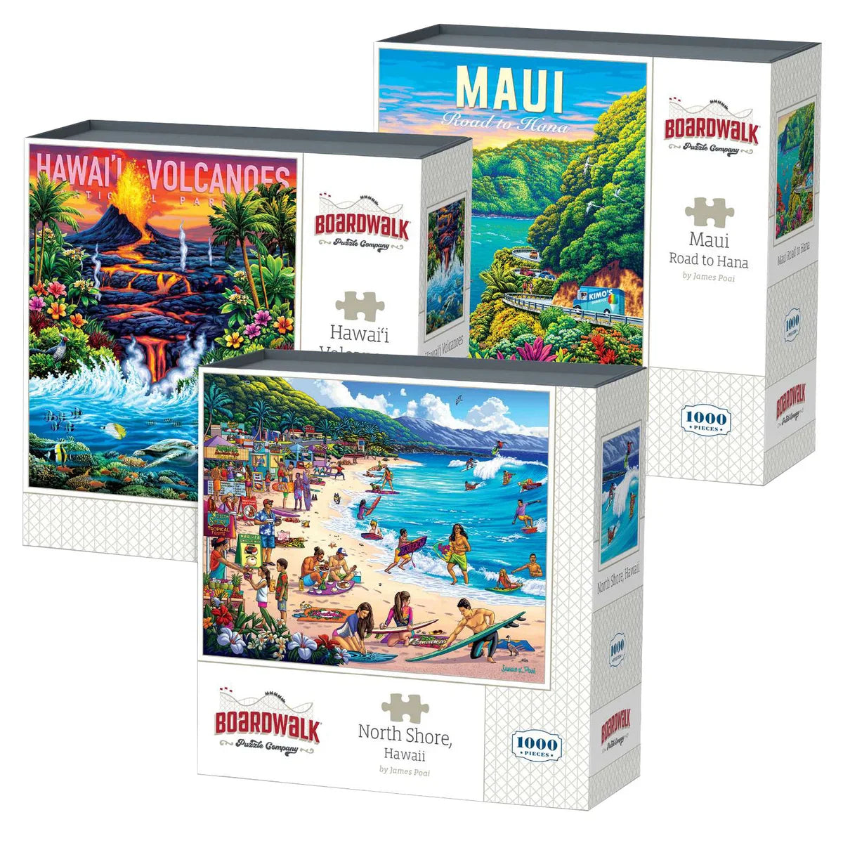 Boardwalk Assorted Jigsaw Puzzles, 3-pack