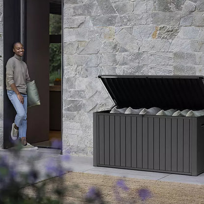 Keter 170 Gal. Resin Deck Box Large Indoor/Outdoor Storage