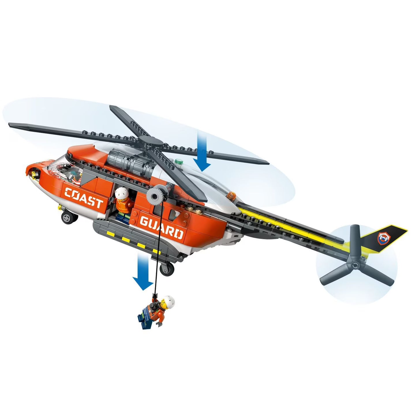 LEGO City Coast Guard Helicopter Toy for Kids, 551 pc.